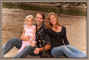 Fun Family Portrait Taken Outdoors On The Beach in Lake Oswego, Oregon by Ollar Photography